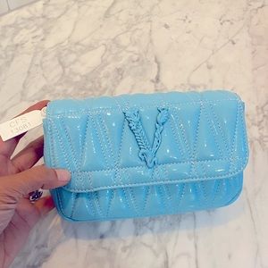 Versace Quilted Patent Leather Clutch